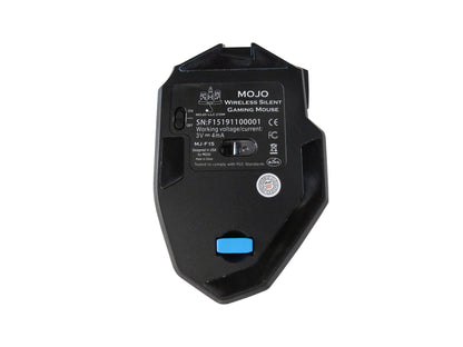 MOJO Silent Dual Mode Wireless Rechargeable Gaming Mouse - Ultra Fast Tournament Level Performance Mouse for PC Gaming w/Adjustable DPI (1000-4800), Custom Software, Macros, and More