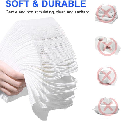 Facial Towels 2 pack Soft Dry Wipes Disposable Face Towel Cotton Tissue 20x20cm