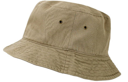 KBETHOS KBM-500 KHK S/M Unisex Washed Cotton Bucket Hat Summer Outdoor Cap - 5. Khaki, Small-Medium