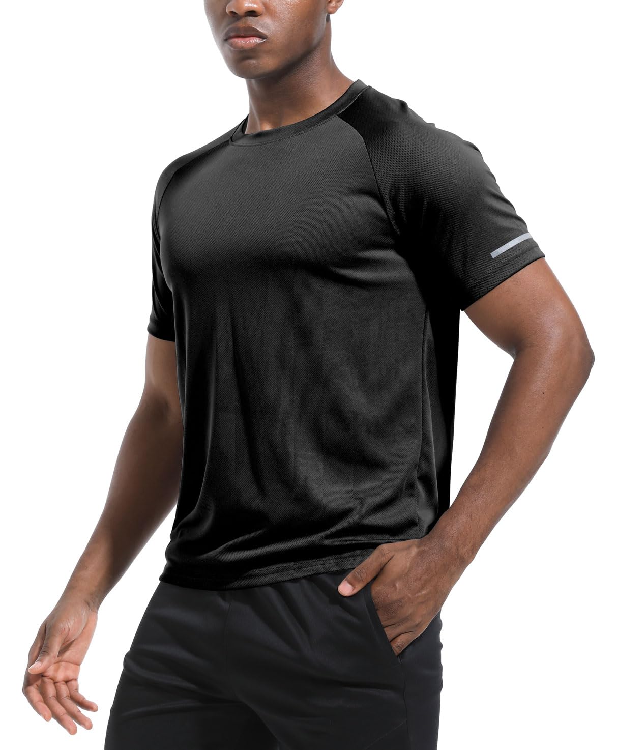 5 Pack Workout Shirts for Men - Activewear Tops Gym Shirts Dry Fit Mesh Moisture Wicking Running Fitness Short Sleeve Crewneck Sports Athletic T-Shirts 5P02-XL
