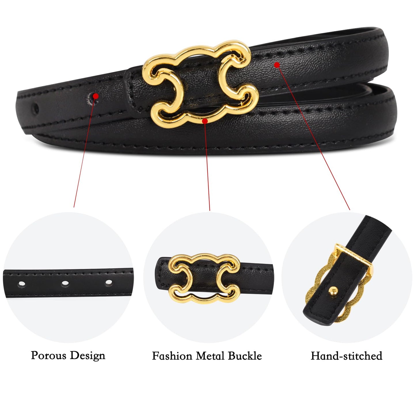 Aurolran leather belts for women,womens luxury belts for jeans and dress