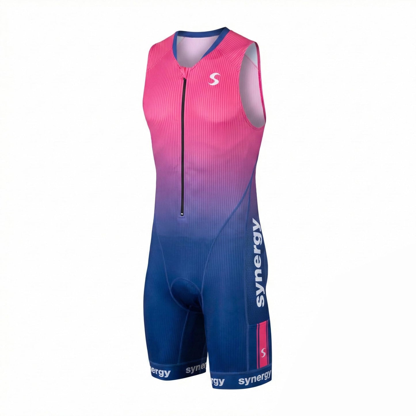 Synergy Triathlon Tri Suit - Men's Elite Sleeveless Trisuit (Plasma Circuit, Small)