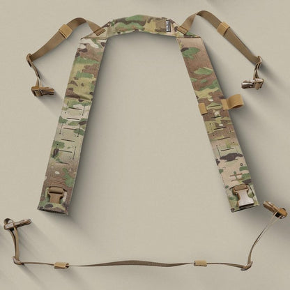 ACETAC Multi-Mission Laser-Cut Shoulder Strap Waist Strap H-Harness for Chest Rig Compatible w/Spiritus Systems Micro MK4/MK5 Haley Strategic D3CR Placard (Splatter)