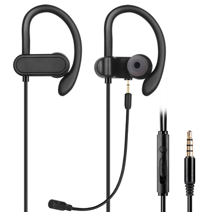 Wired 3.5mm in-ear Earbuds Headphones with Wrap-around Hooks, Gaming Headset & Boom Mic for Mobile & PC, Xbox Series X/ S, Xbox One, PS5, PS4, PlayStation, Switch [Lightweight & Secure Fit]