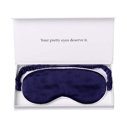 Silk Sleep Mask Light Blocking Luxury 100% Mulberry 19mm Silk Eye Mask Eye Cover Blindfold Ultra Soft Light & Comfy Anti Aging Skin Care with Travel Bag Gift Package