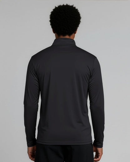 Real Essentials 3 Pack: Men's Dry-Fit Active Quarter Zip Long Sleeve Athletic Performance Pullover (Available in Big & Tall) Set 7 L