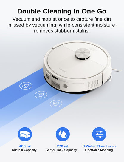 roborock Q7 L5 Robot Vacuum and Mop Combo, 8,000Pa Suction, Upgraded from Q5 Pro, Dual Anti-Tangle System, LiDAR Navigation, Multi-Level Mapping, Self-Charging Robotic Vacuum Cleaner, Black