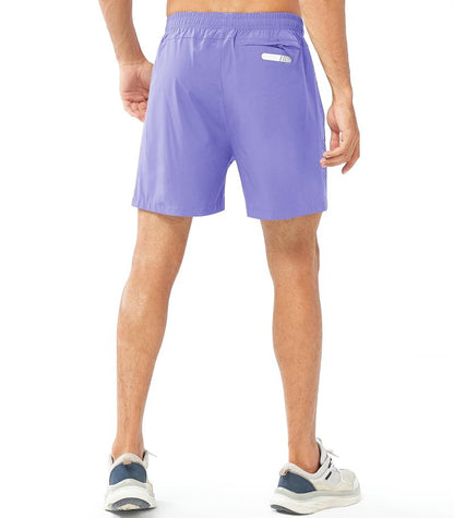 NORTHYARD Men's Athletic Running Shorts Gym Workout 7"/9"/5" Quick Dry Lightweight Sports Basketball Tennis 3 Zipper Pockets VIOLET-5inch 3XL