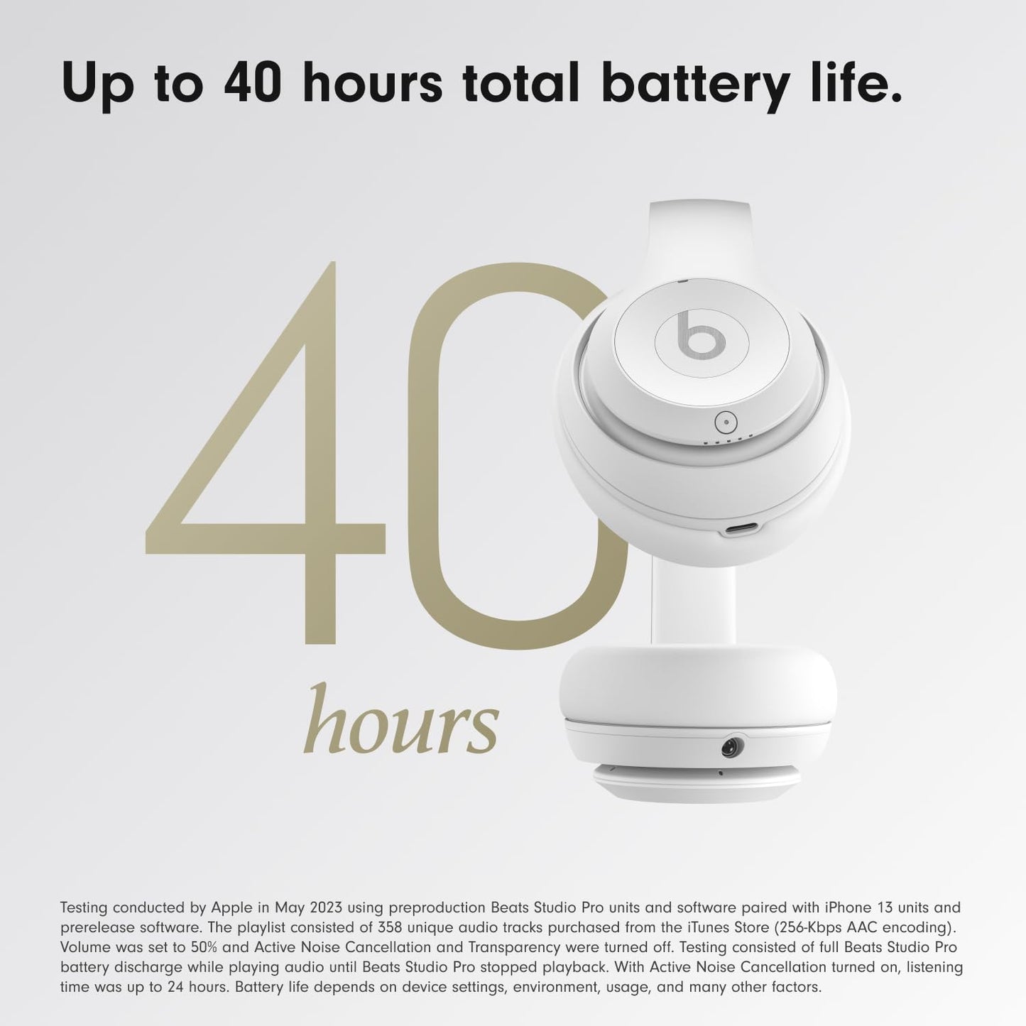 Beats Studio Pro with AppleCare+ for Headphones (2 Years) - Matte White