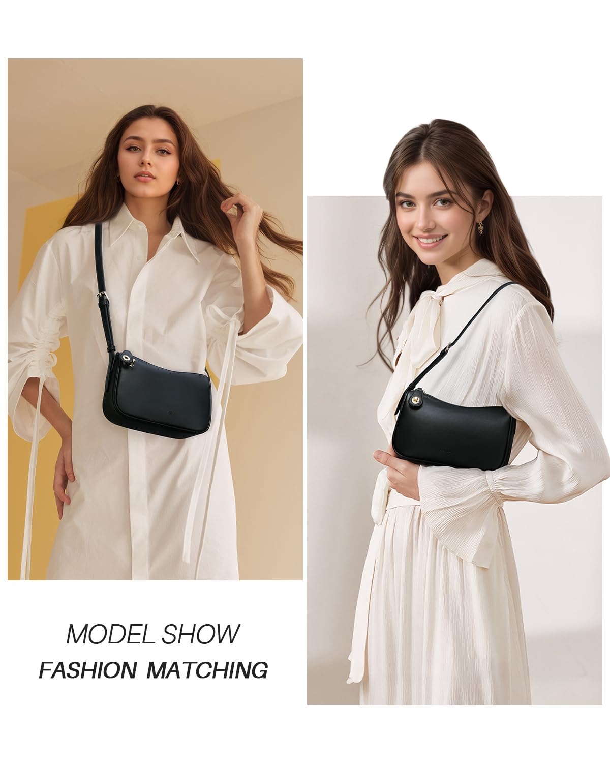 CHOLISS Shoulder Bag for Women, RFID Anti-Theft Crossbody Bags for Women, Vegan Leather Purse Handbags with Zipper Closure