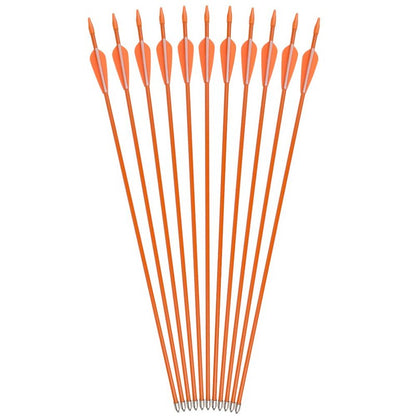 NIKA ARCHERY Fiberglass Arrows Youth Kids Practise Recurve Bows Compound Bow Shooting 12 pcs 24 inch Shafts