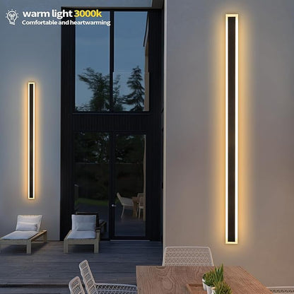 71 Inch Exterior Wall Sconces 3000K Outdoor Wall Lights IP65 Waterproof Black Outdoor Sconces Wall Lighting for House