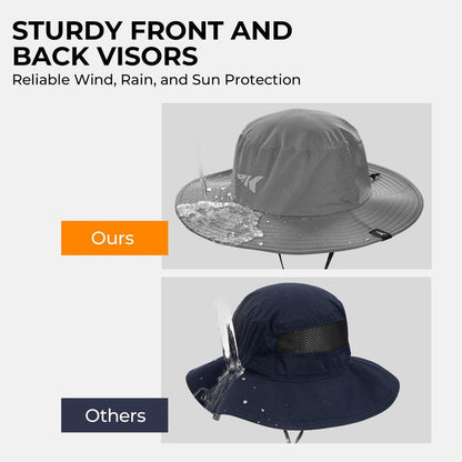 KastKing Sol Armis UPF 50 Boonie Hat - Sun Protection Hat, Fishing Hat, Beach & Hiking Hat, Paddling,Formal Gray