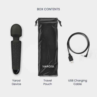 Yarosi Micro Personal Massage Wand Smallest Strongest Handheld Cordless Massager, Strong Powerful Compact Perfect For Travel, Magic Stress Away, All Body Back Legs Hand Pains Sports Recovery