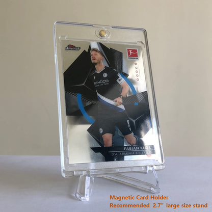 LRANFOW Thickened Version 24 Packs Card Stands Sports Card Holder, Card Display Stand for Display Graded Card Challenge Medals Casino Chips, 2.3 Inch Tall, Clear