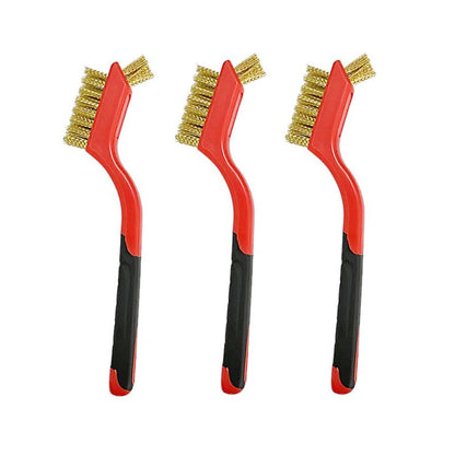 Rust Remover Brass Brush, 3 Pack Small Wire Brass Brushes for Cleaning, Brass-Coated Brush Tool Rust Remover for Metal