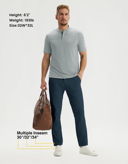 M MAELREG Men's Stretch Golf Pants 30"/32"/34" Inseam Lightweight Work Dress Pants Quick Dry Casual with Pockets Navy