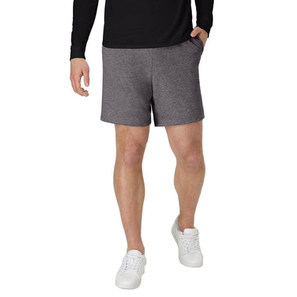 Hanes Mens Jersey Cotton With Pocket Workout-and-training-shorts, Charcoal Heather, Large US