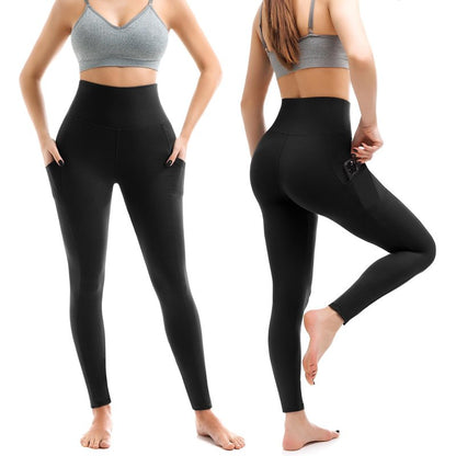Leafigure 2 Pack Leggings with Pockets for Women, High Waisted Soft Leggings for Yoga Gym Black/Grey XXL
