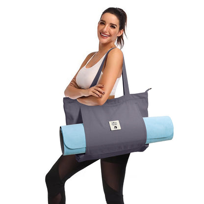 WLLWOO WLLWOO Yoga Bags for Women with Yoga Mats Bags Carrier Carryall Canvas Tote for Pilates Shoulder for Travel Office Beach Workout