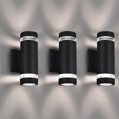 Outdoor Wall Sconce Exterior Lighting Fixture - ETL Listed,Aluminum Waterproof Wall Mount Cylinder Design - Up Down Light Fixture for Porch, Garage and Patio