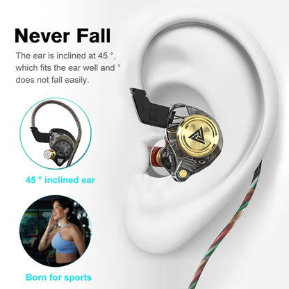 Yeabomy Wired Gaming Earbuds, Ak3file in Ear Monitors, Deep Bass Sound Wired Earbuds, HiFi in Ear Headphones with 1DD 10mm Dynamic Driver, IEM for Music Gaming Video Calling (Black)