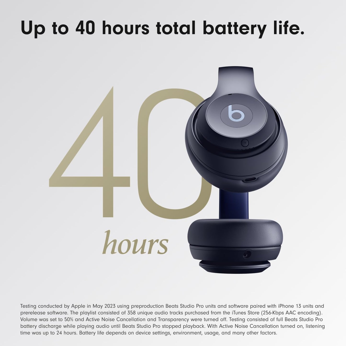 Beats Studio Pro - Premium Wireless Over-Ear Headphones- Up to 40-Hour Battery Life, Active Noise Cancelling, USB-C Lossless Audio, Apple & Android Compatible - Navy