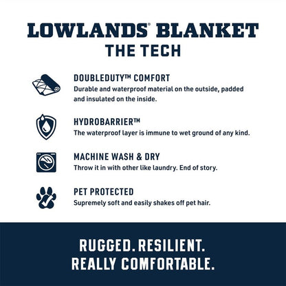 YETI Lowlands Blanket, Multi-Use Blanket with Travel Bag, Big Sky Blue