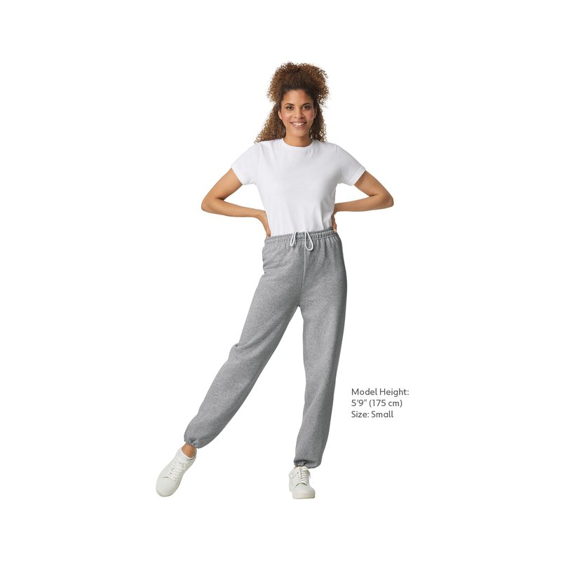 Gildan Adult Fleece Elastic Bottom Sweatpants, Style G18200, Black, Large