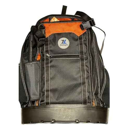 20-408 490mm Heavy Duty Polyester Tool Backpack with Plastic Base, Orange/Black