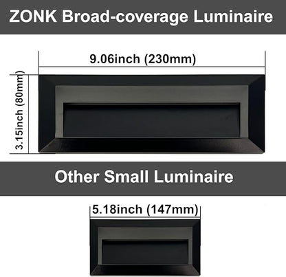 ZONK Outdoor Indoor Step Stair Lights, 110V-240V Line Voltage Waterproof IP65 2W 4000K Neutral White Lighting Landscape Lights for House (1 Pack)