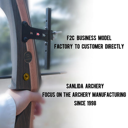 Sanlida Noble Standard Beginner & Intermediate Recurve Bow and Arrows Kit for Adult and Youth, Wooden Takedown Recurve Bow Package for Training, Practice & Competition RH Only (54", 10lbs)