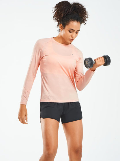 ALLZERO Rash Guard for Women UPF 50+ Long Sleeve Sun Shirts Quick Dry SPF Shirts for Workout Hiking Fishing PINKHEATHER-L