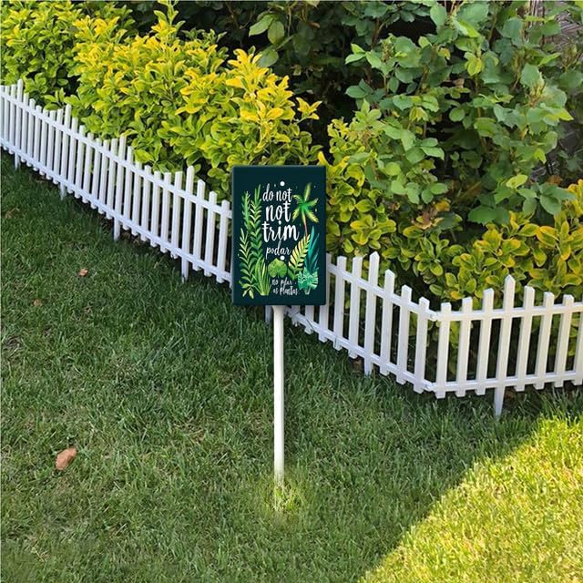Uptell Do Not Trim No Podar As Plantas Yard Signs with Stakes Aluminum Sign for House/Front Door and Business Outdoor Decoration 8x12 Inch