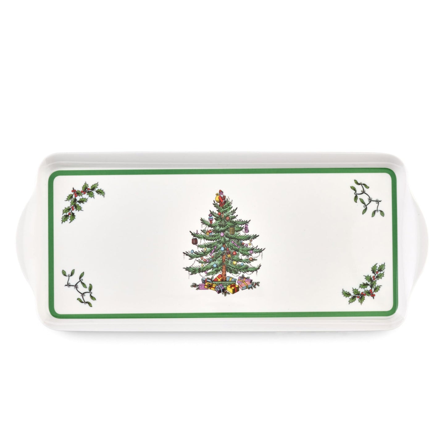 Spode Sandwich Tray – (15.1" x 6.5") Rectangular Melamine Serving Platter with Decorative Artwork, Durable Heat & Stain Resistant Board for Snacks, Tea, Sandwiches, Cookies & Dining Table