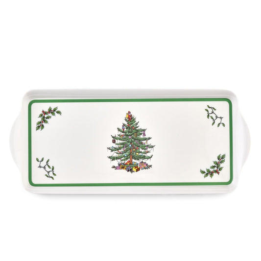 Spode Sandwich Tray – (15.1" x 6.5") Rectangular Melamine Serving Platter with Decorative Artwork, Durable Heat & Stain Resistant Board for Snacks, Tea, Sandwiches, Cookies & Dining Table