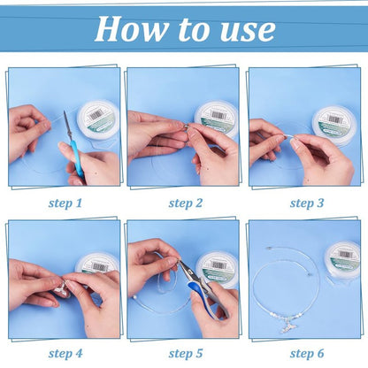 BENECREAT 200m (0.1mm) Nylon Beading Thread – Strong & Invisible Jewelry Making Wire for Bracelets, Necklaces, Fishing, Hanging Decor – Soft, Flexible Craft String for Beads & DIY Projects