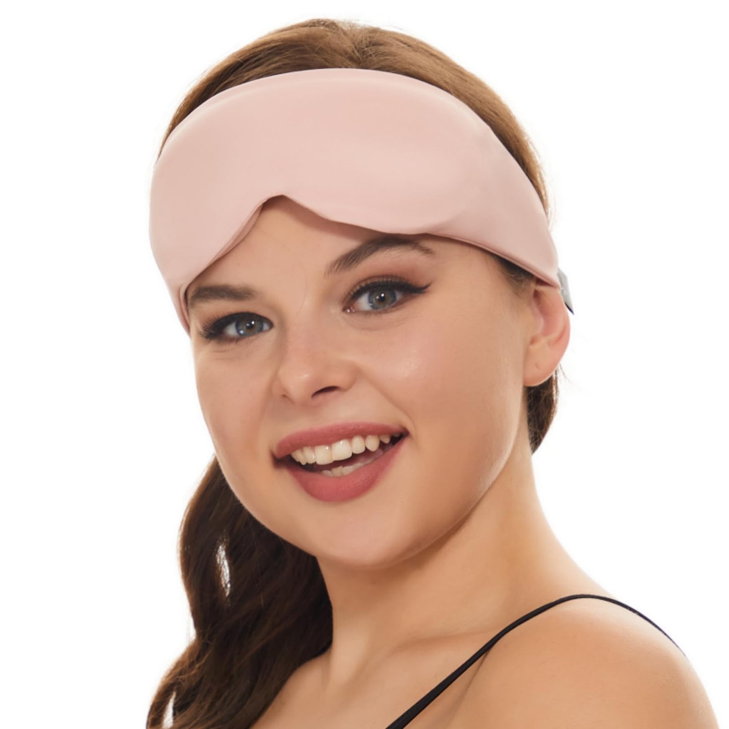 Alaska Bear Sleep Mask for Side Sleepers 2022 Headband Design, Cup-Shaped and Extra-Soft, 100 Blackout Eye Mask Shades Cover for Men and Women Home or Travel, Machine Washable, Black