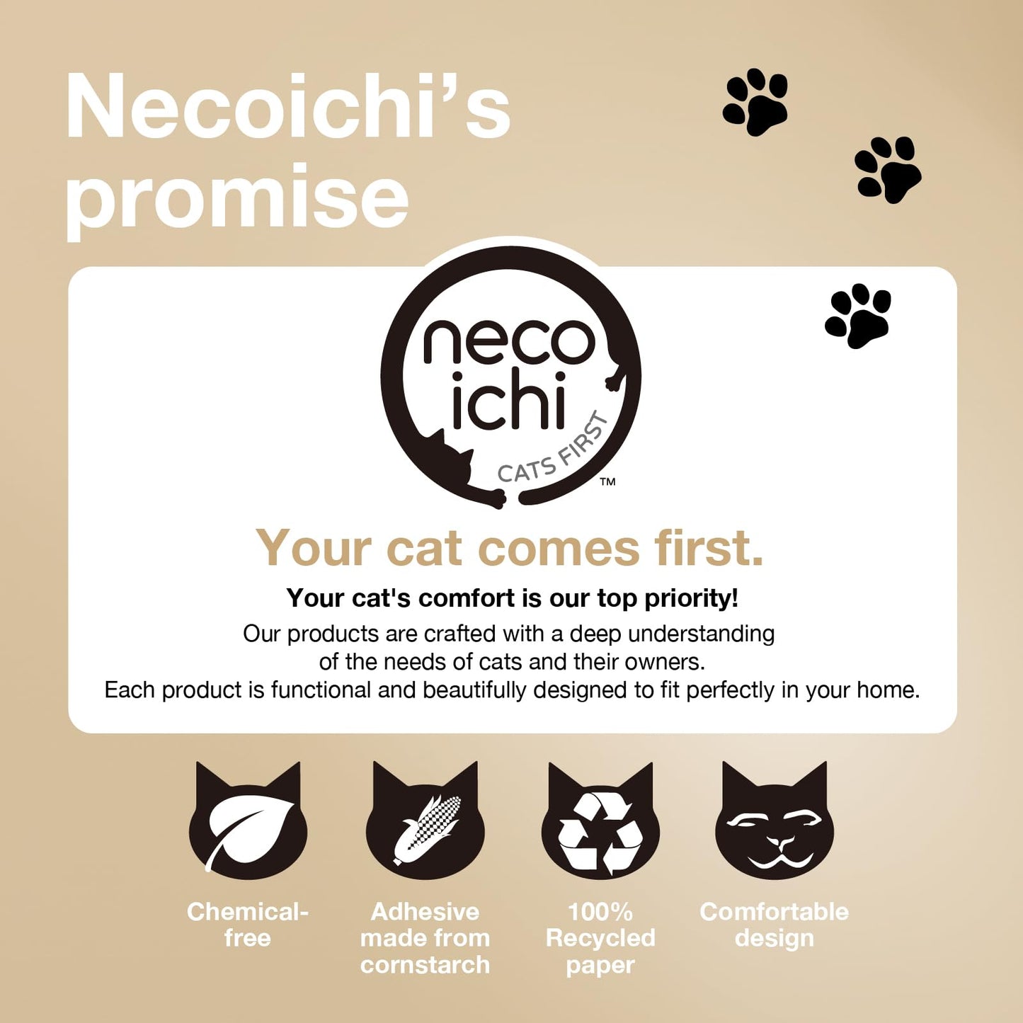 Necoichi Cat Scratcher Bowl for Indoor Cats - Cat Scratching Lounger with Reversible Usability and Extra Comfort for Lounge, Cardboard Bed Couch / (XL, Dark Cherry)