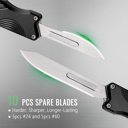 TGZUO Aluminum Alloy Pocket Knife, Utility Knife with Clip EDC Scalpel Knife, Box Cutter for Outdoor Huting, Camping, Fishing, Hiking