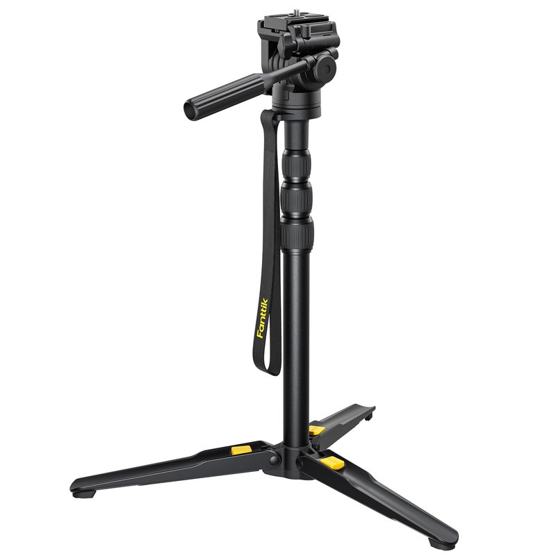 Fanttik DT10 Pro Laser Level Tripod, 2.2 Lbs Lightweight, 360° Flexible Pan Head, Quick Release Plate with 1/4"-20 Thread Mount, for Measurement Tools