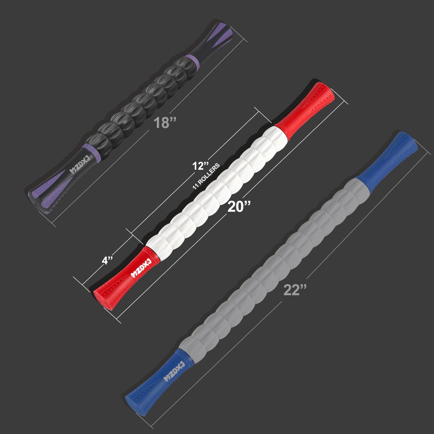 Muscle Roller, Massage Roller Stick for Athletes, Help Reducing Muscle Soreness Cramping Tightness Leg Arms Back Calves Muscle Massager