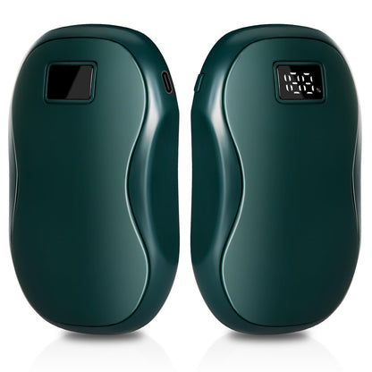 Hand Warmers Rechargeable 2-Pack – AI Electric Pocket Heaters, Fast 131 °F Heat, 18-Hour Warmth, 3-Level Settings, UL-Certified, Ideal for Golf, Raynaud’s, Camping & Gifts for Men & Women Green