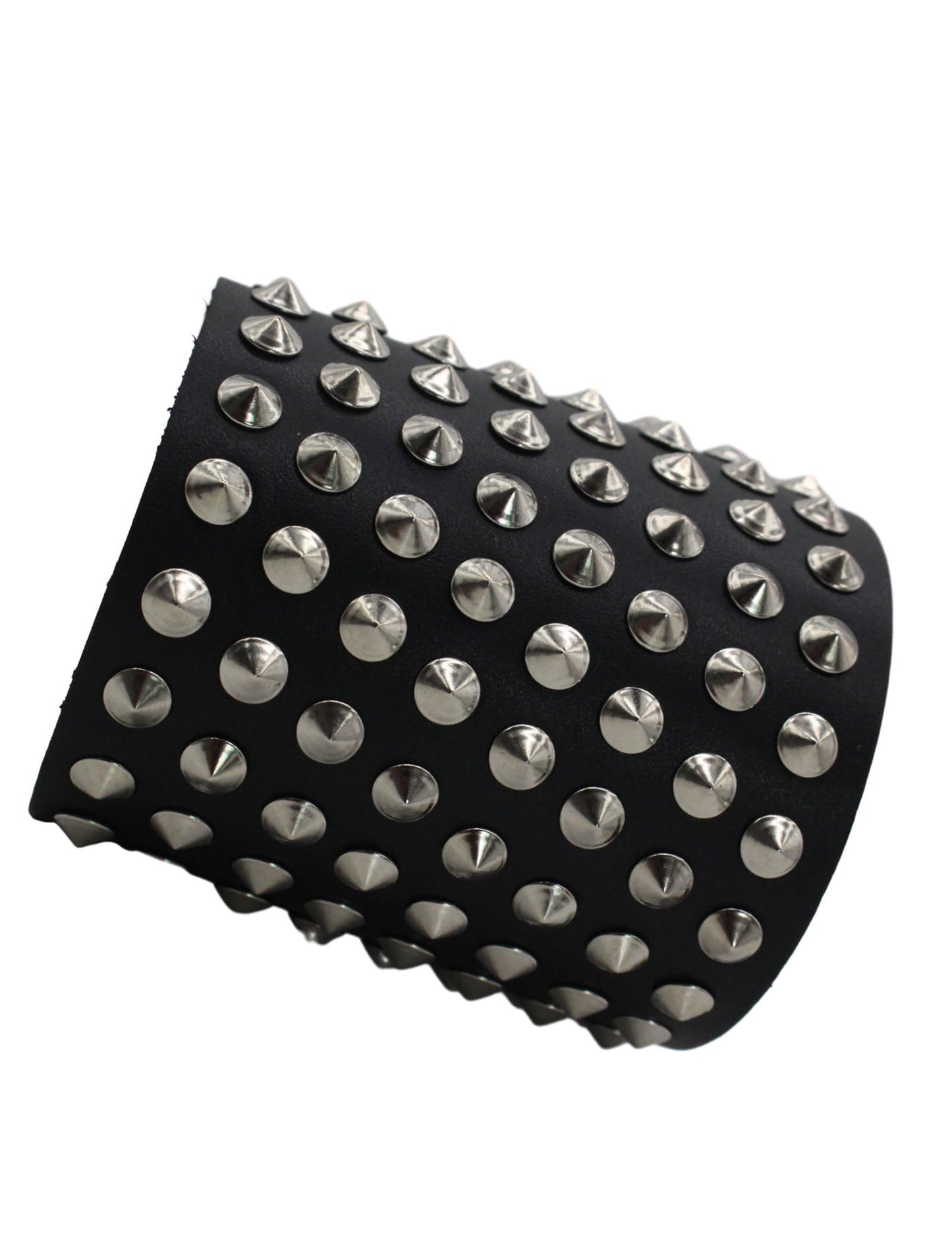 Scddboy Gothic Spike Studded Wrap Gauntlet Wristband for Men,Punk Leather Cuff Bracelet for Men