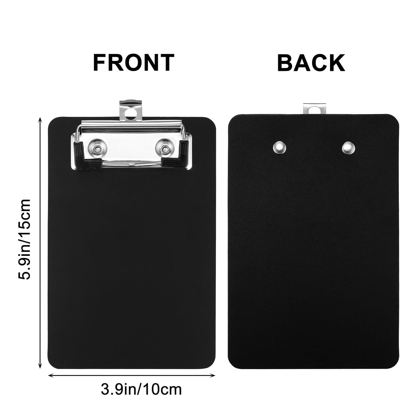Mini Clipboard, 6 Pack 4" x 6" Small Clip Boards, Plastic Memo Clipboards with Profile Clip for Notepads, Memo Size Receipt, Pocket Lists