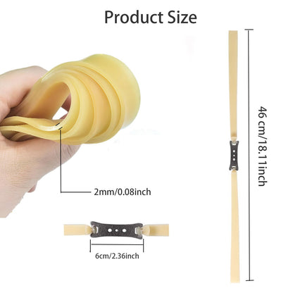 2mm Thickened Flat Slingshot Bands Replacement, High Elasticity Natural Slingshot Latex Bands, Heavy Duty Hunting Slingshot Rubber Band, Orange