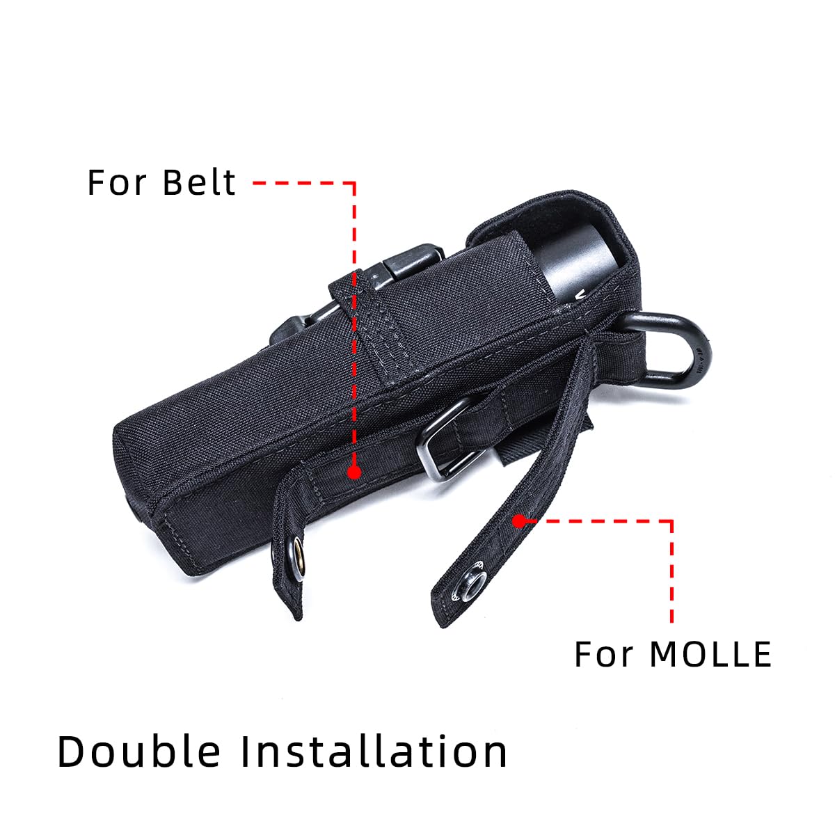 Weltool FH1 Flashlight Holster, Cordura fabric with UTX-DURAFLEX Buckle, Molle system
