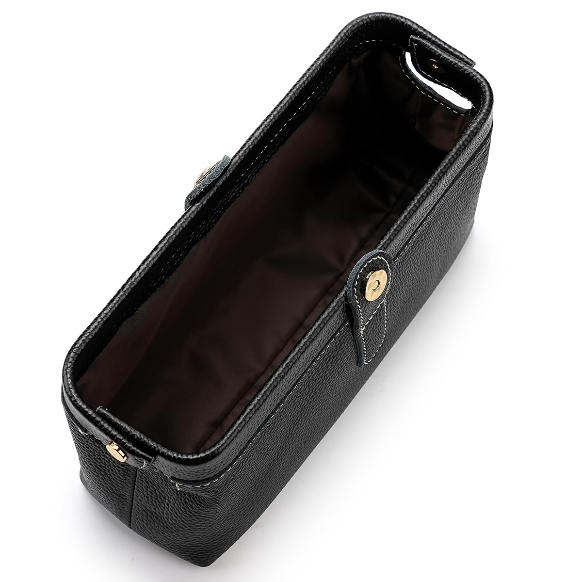 shuainiu Travel leather makeup bag, waterproof mini makeup box, small travel storage bag