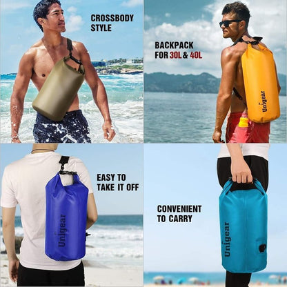 Dry Bag Sack, Waterproof Floating Dry Gear Bags for Boating, Kayaking, Fishing, Rafting, Swimming, Camping and Snowboarding (Blue, 5L)
