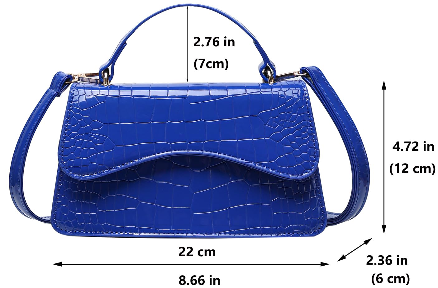 JHVYF Crossbody Handbag for Women Trendy Shoulder Bag Ladies Cute Purses Satchels bag mini purse for women Blue Bags